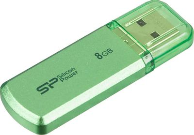 Флешка USB Silicon Power Helios 101 8ГБ, USB2.0, зеленый [sp008gbuf2101v1n]