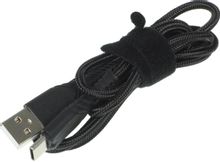 Изображение товара Кабель BORASCO Fishbone USB Type-C 1м оплетка 3A черный