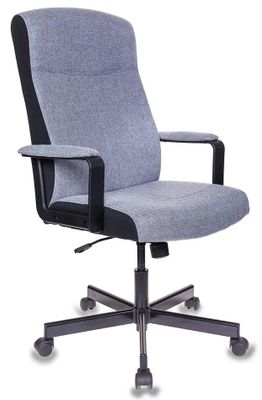 Кресло руководителя Бюрократ DOMINUS, на колесиках, ткань, серый [dominus-fg]