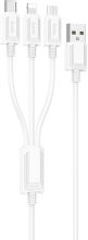 Изображение товара Кабель Hoco X74 3-in-1 charging cable(iP+Micro+Type-C),  Lightning (m)/USB Type-C (m)/micro USB (m) -  USB (m),  1м,  2A,  черный [67370]