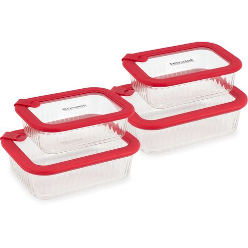 Набор контейнеров для хранения, разогрева, запекания, заморозки Rondell Savvy RD-2070, прямоугольная, стекло, прозрачный, 8шт