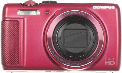 Цифровой компактный фотоаппарат Olympus SH-21,  красный