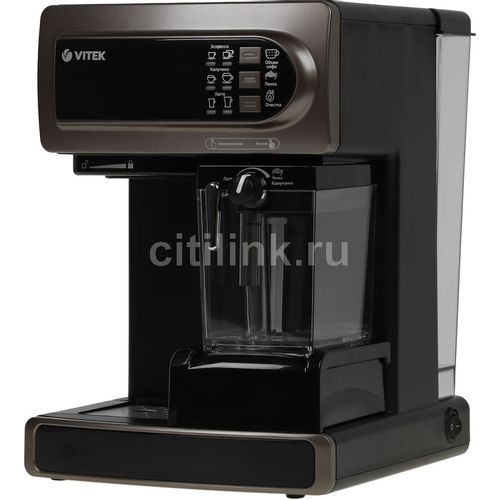 Кофеварка Vitek VT-1517 BN, рожковая, коричневый