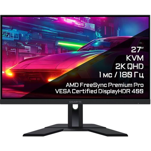 27" Монитор Gigabyte M27QA, 2560x1440, IPS, 180Гц, 2хHDMI, 1хDP, черный [9dm27qa-00-1abek]