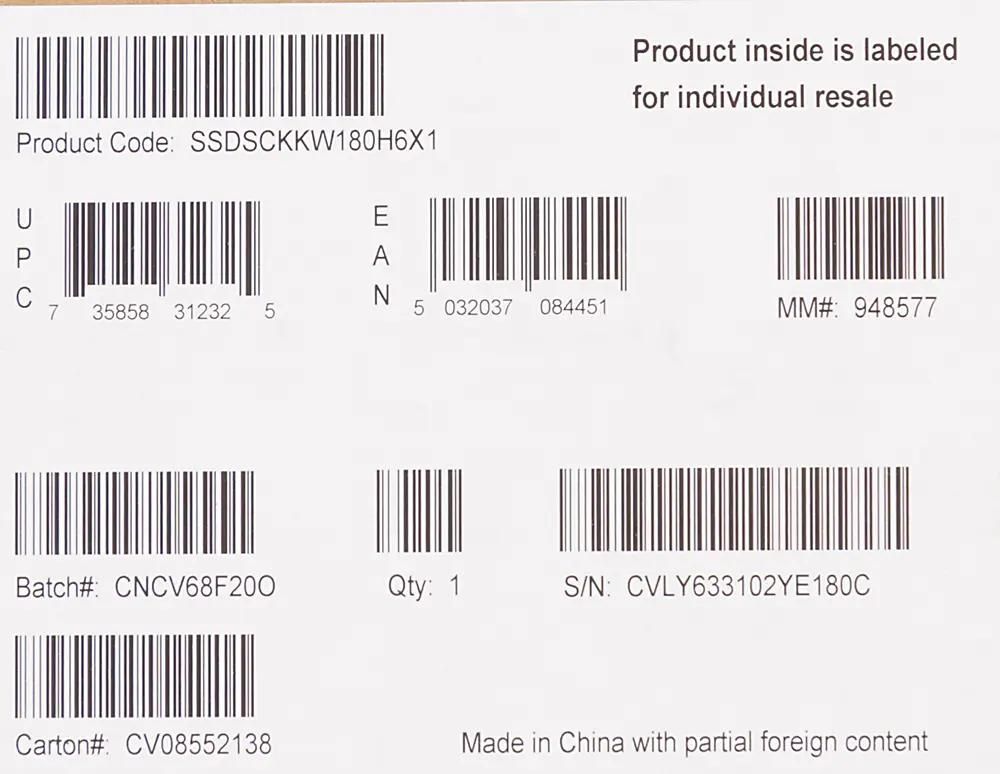 Ssdsckkw180h6x1 on sale