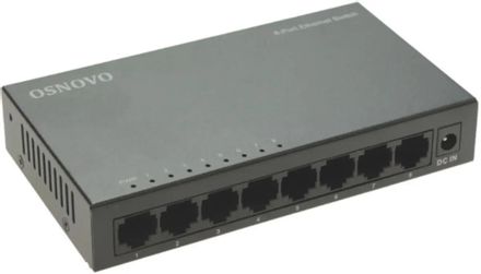 Коммутатор OSNOVO SW-8F, неуправляемый, 8 RJ-45, 10/100 Мбит/с