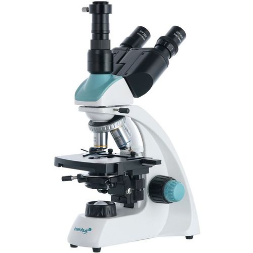 Микроскоп LEVENHUK D400T, световой/оптический/биологический/цифровой, 40-1000x, на 4 объектива, белый/зеленый [75435]