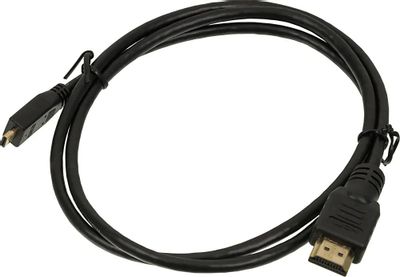 Кабель  Micro HDMI (m)  -  HDMI (m) ,  ver 1.4,  1м, GOLD,  черный