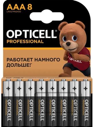 AAA Батарейка OPTICELL Professional AAA, 8 шт.