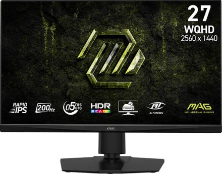 27" Монитор MSI Mag 272QPF E20,  2560x1440,  IPS,  200Гц,  2хHDMI,  1хDP,  черный [9s6-3cf7ca-009]