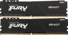 Изображение товара Оперативная память Kingston Fury Beast Black KF432C16BBK2/16WP 16 ГБ DDR4 3200 МГц