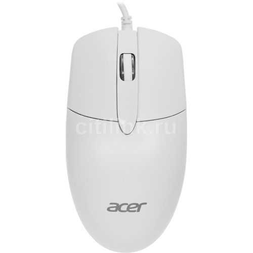 Мышь проводная Acer OMW300, оптическая, USB, 1200dpi, белый [zl.mcecc.01v]