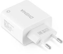Изображение товара Сетевое зарядное устройство Digma DGWC-2U-3A-WG, 15.5Вт, 2xUSB-A, белое