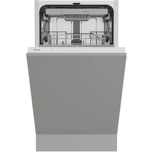 Встраиваемая посудомоечная машина Gorenje GV523E10WE, узкая, ширина 44.8см, полновстраиваемая, загрузка 11 комплектов, нержавеющая сталь