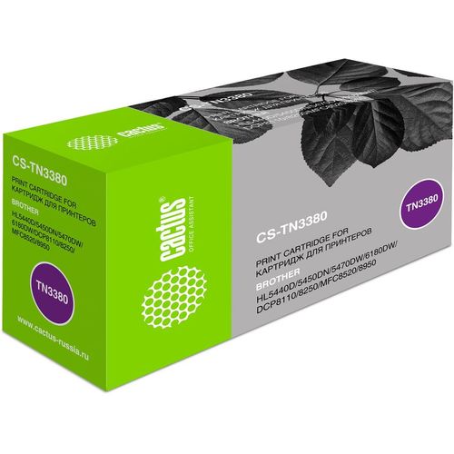 Картридж Cactus CS-TN3380, TN-3380, черный / CS-TN3380