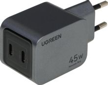 Изображение товара UGREEN X707 - универсальное сетевое зарядное устройство 45 Вт 2 USB-C