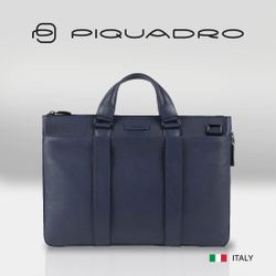 Деловая сумка Piquadro Modus Special, кожа натуральная, синий