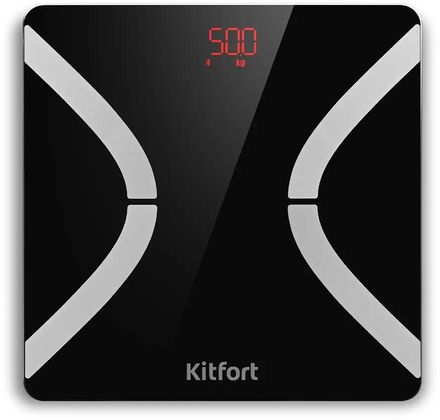Напольные весы KitFort КТ-837, до 180кг, цвет: черный