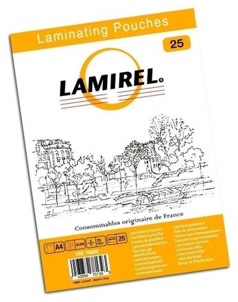 Пленка для ламинирования Fellowes Lamirel,  75мкм,  216х303 мм,  25шт.,  глянцевая,  A4