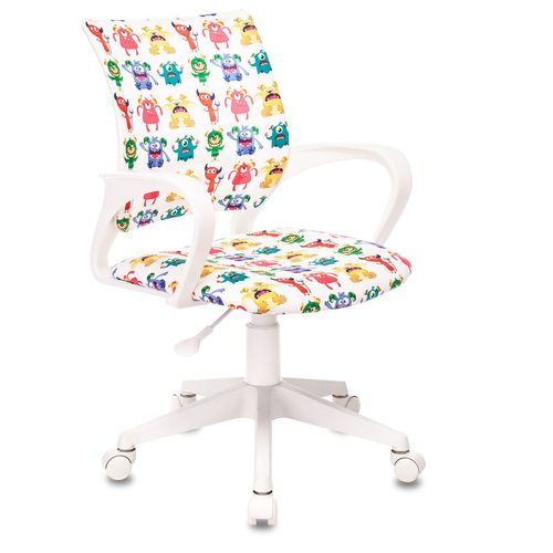Кресло детское Бюрократ Бюрокидс 1 (Burokids 1 W), ткань, до 120кг, мультиколор