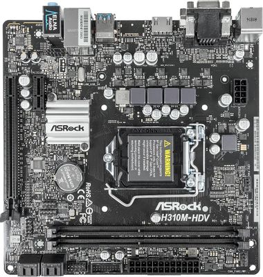Характеристики Материнская плата ASROCK H310M-HDV, LGA 1151v2, Intel ...