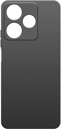 Чехол (клип-кейс) BORASCO Microfiber Case, для Xiaomi Poco M6 4G, черный [73627]