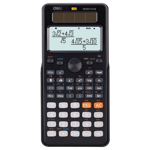 Калькулятор Deli ED82ES, 10+2-разрядный, черный 20 шт./кор.