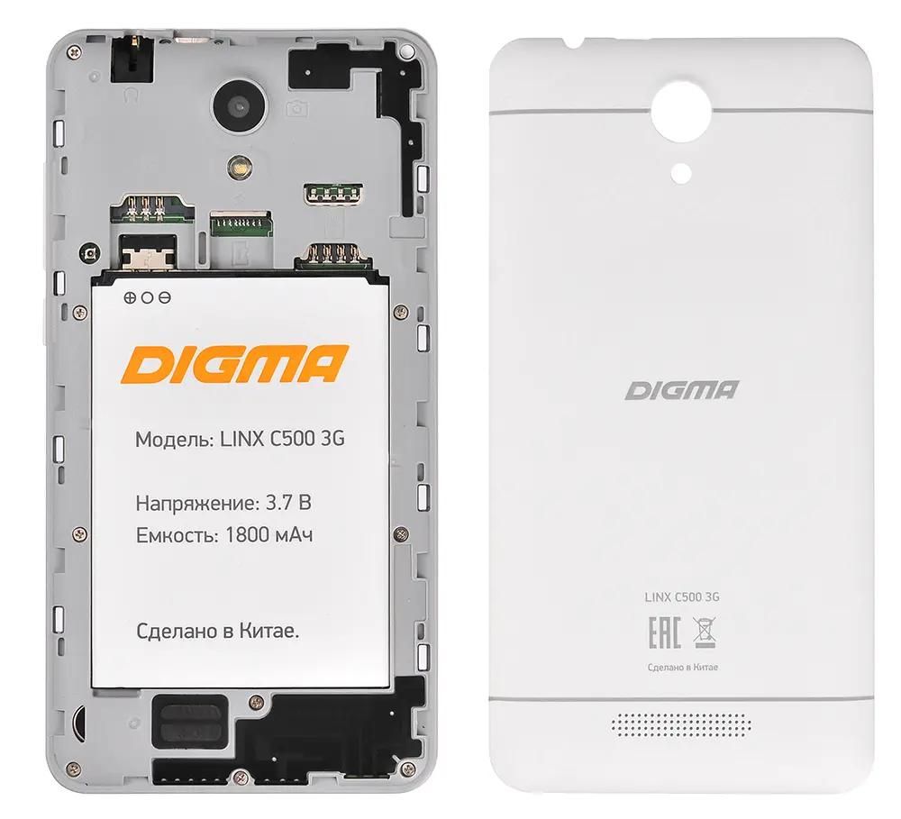 Смартфон Digma C500 3G Linx, белый – купить в Ситилинк | 361625