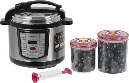 Скороварка Scarlett SL-1529 +SC760,  900Вт,   серебристый/черный [sl1529]