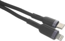 Изображение товара Кабель Hoco U117 Lightning USB Type-C 1.2м черный качественный зарядный кабель
