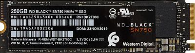 SSD накопитель WD Black WDS250G3X0C 250ГБ, M.2 2280, PCIe x4,  NVMe