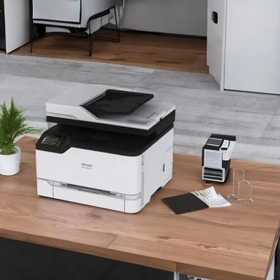 Характеристики МФУ лазерный Ricoh M C240FW цветная печать, A4, цвет ...