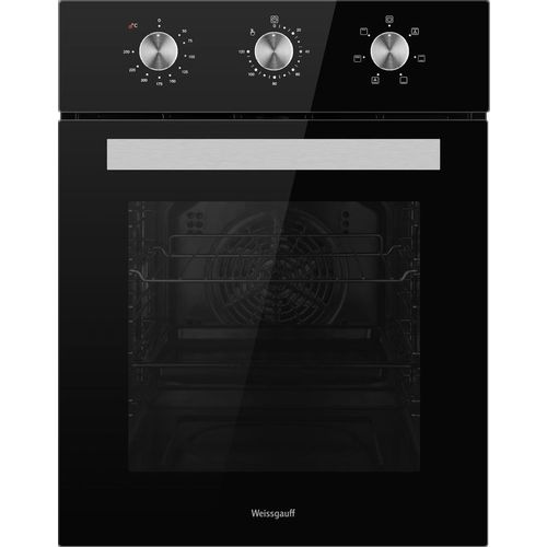 Духовой шкаф электрический WEISSGAUFF EOY 456 BM, 50л, дверца с 3 стеклами, черный