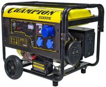 Изображение товара Бензиновый генератор CHAMPION GG6501E + ATS 5.5 кВт с автоматом и колесами