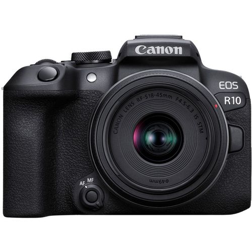Беззеркальный фотоаппарат Canon EOS R10 kit ( Canon RF-S 18-45mm f/4.5-6.3 IS STM), черный [5331c009]