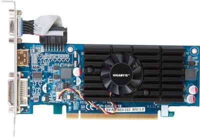 Видеокарта GIGABYTE NVIDIA  GeForce 210 GV-N210D3-1GI 1ГБ DDR3, Low Profile,  Ret