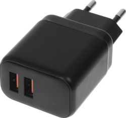 Изображение товара Сетевое зарядное устройство BORASCO 2xUSB-A,  USB-C, 15Вт, 3A, черный [52581]
