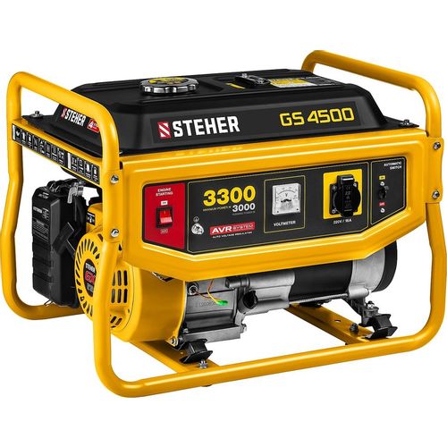 Бензиновый генератор STEHER GS-4500, 220 В, 3.3кВт