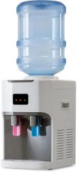 Кулер HOTFROST D115, настольный, компрессорный, push - кран, белый/серый