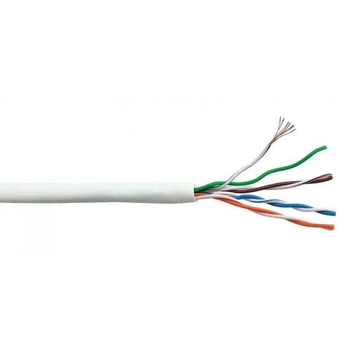 Кабель информационный LanMaster кат.5E, 305м, белый [lan-5eutp-hflt-wh]