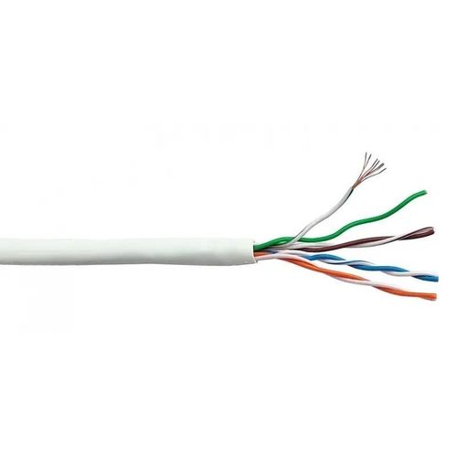 Кабель информационный LanMaster кат.5E, 305м, белый [lan-5eutp-hflt-wh]