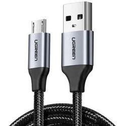 Изображение товара Кабель UGREEN US290,  micro USB (m) -  USB (m),  1.5м,  2A,  серый [60147]
