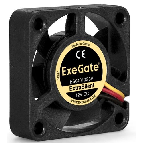 Вентилятор EXEGATE EX283364RUS 40мм, 3-pin, 4000об/мин, 19 дБ, черный, OEM
