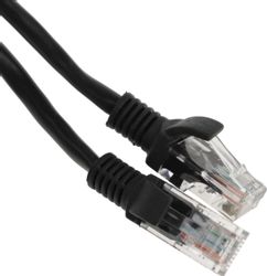 Патч-корд CABLEXPERT PP12-1.5M/BK литой (molded), UTP, кат.5E, 1.5м, черный