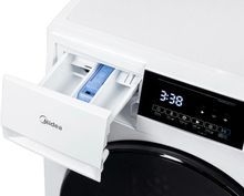 Стиральная машина узкая Midea MFC3712BSW40/W, с паром, инверторная