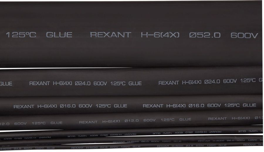 Трубка термоусаживаемая REXANT 23-5206, длина 1000мм, ширина 52мм ...