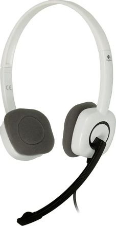 Гарнитура Logitech H150,  для контактных центров, накладные,  белый  / черный [981-000350]