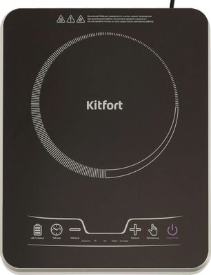 Плита Электрическая Kitfort КТ-102 черный стеклокерамика (настольная)