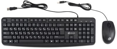 Комплект (клавиатура+мышь) Oklick S603, USB, проводной, черный – купить ...