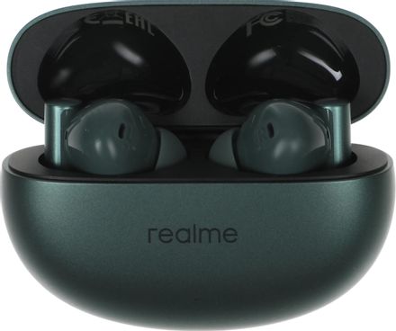 Наушники REALME Buds Air 6, Bluetooth, внутриканальные, зеленый [631209000124]